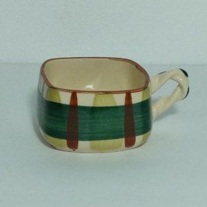 VTG Blair Ceramics Gay Plaid tea cup coffee mug